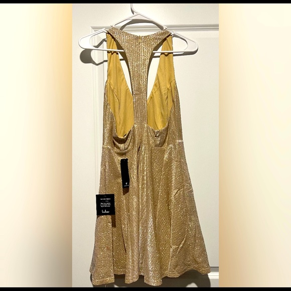 LuLu’s Gold Slater Dress - Medium NWT - Picture 3 of 3
